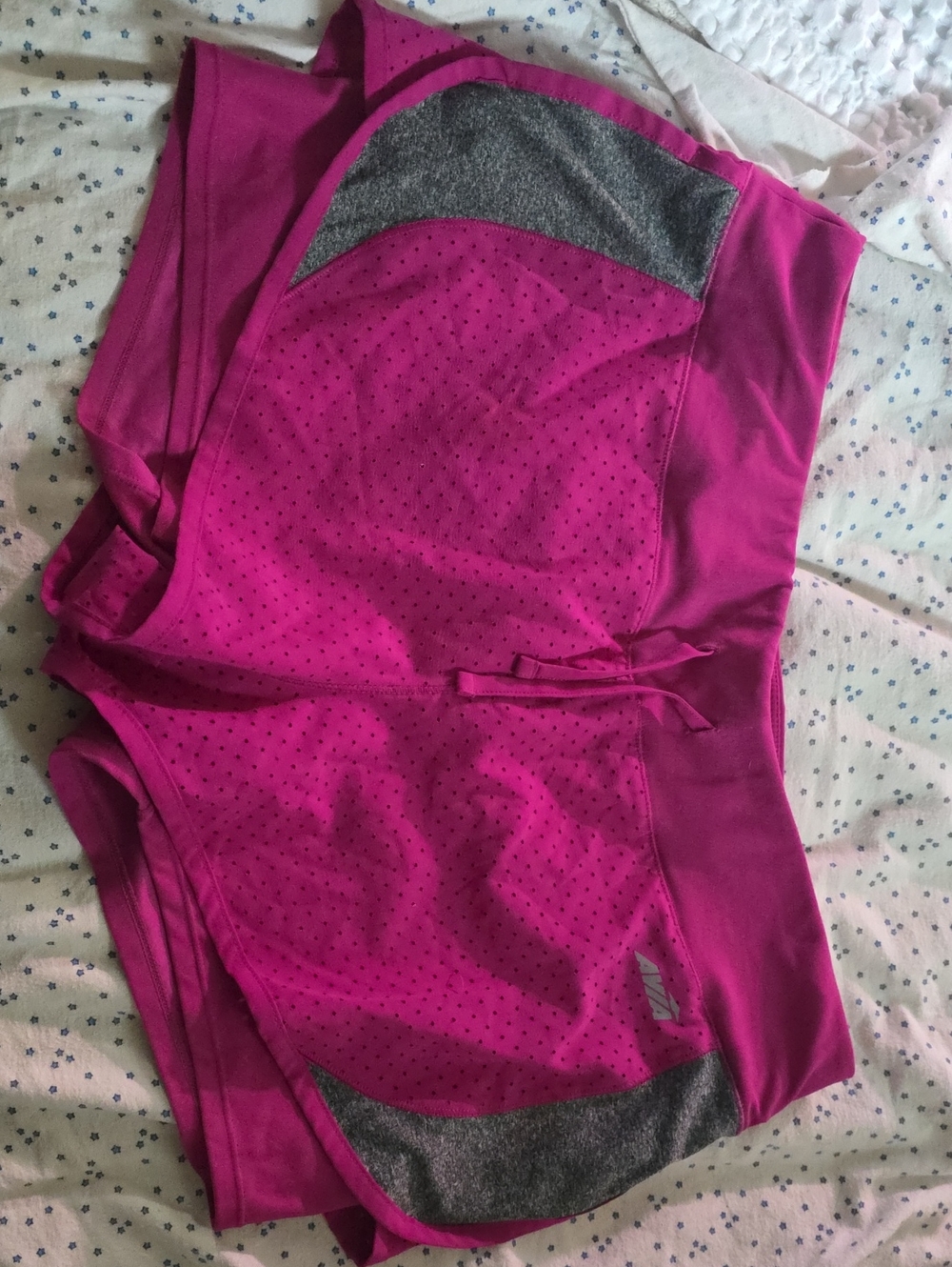 Avia Women's Hot Pink Athletic Shorts with Gray Accents
